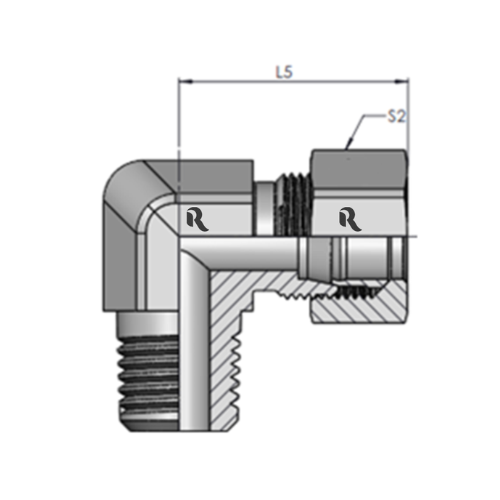 WE-R- S Male Stud Elbow - Image 2
