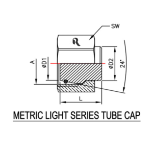 RJD8003-S00 - METRIC HEAVY SERIES TUBE CAP