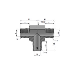 RJ5600-00-00-00 Series MP-MP-MP TEE