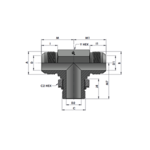 RJ6803-00-00-00 Series MJ-MJ-MAORB BRANCH TEE