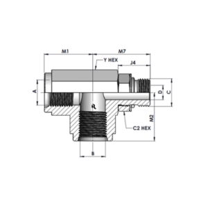 RJ6835-00-00-00 Series MAORB-FORB-FORB TEE