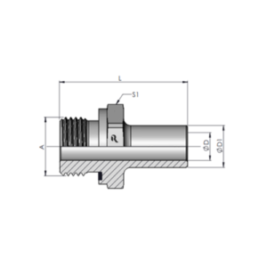 EVGE-M-ED-L Stand Pipe Adaptor With Nut And Ferrule