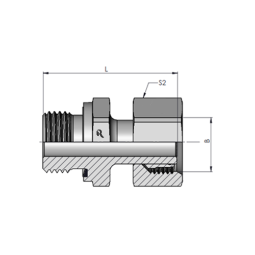 EVGE-M-ED-L Stand Pipe Adaptor With Nut And Ferrule - Image 2