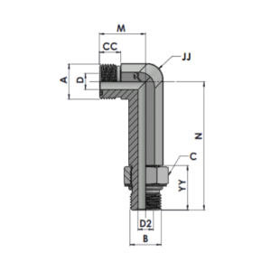 RJFS6801-L-00-00-NWO Series FS-MAORB 90° ELBOW LONG